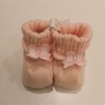 BALIN BALU' Scarpette in lana rosa con fiocchetto neonata