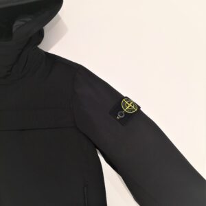 STONE ISLAND Giubbotto nero zip con cappuccio bambino - immagine 2