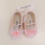 SIMONETTA Ballerine rosa con fiore scarpette neonata