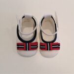 MELBY Ballerine con fiocco rosso-blu scarpette neonata