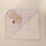 NANAN Accappatoio nascita  bianco orsetto e farfallina neonato corredino