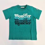 MONCLER T-shirt manica corta verde bambino