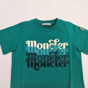 MONCLER T-shirt manica corta verde bambino - immagine 3