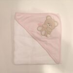 NANAN Accappatoio nascita rosa orsetto e farfallina neonato corredino