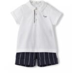 IL GUFO Completo bianco e blu bambino