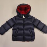 MONCLER Giubbotto New Macaire blu-rosso bambino
