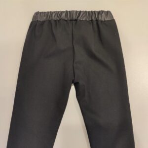 MISS BLUMARINE Leggings nero con ecopelle - immagine 3