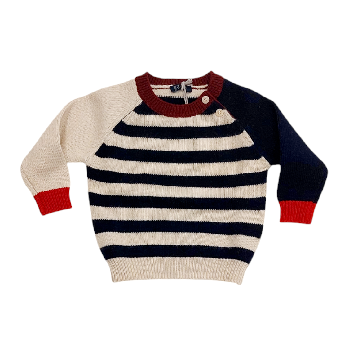 Photoroom-20241009_194832 IL GUFO Maglia righe bambino - immagine 1