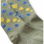 IL GUFO Collant verdi con fiori