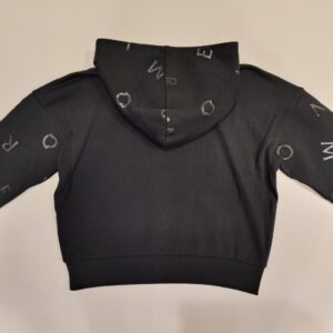 MONCLER Felpa nera con cappuccio bambina - immagine 2