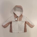 MONCLER Giubbotto leggero bianco e rosa bambina Arilas