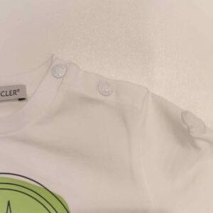 MONCLER T-shirt manica corta stampa acquerello verde unisex - immagine 2