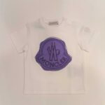MONCLER T-shirt manica corta stampa acquerello lilla bambina
