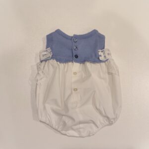 ELISABETTA FRANCHI Tutina pagliaccetto bianco-azzurro - immagine 3