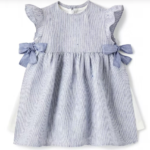 IL GUFO Vestito scamiciato in lino neonata