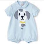 IL GUFO Tutina pagliaccetto con cagnolino neonato