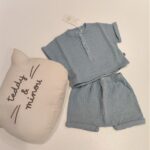 TEDDY & MINOU Completo garza manica corta zucchero neonato