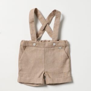 LE BEBE' Completo 2 pezzi sabbia con bermuda bambino - immagine 2