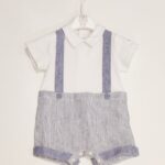 IL GUFO Tutina pagliaccetto con bretelle neonato