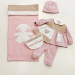 LE BEBE' Coordinato con completo bambolina corredino nascita neonata