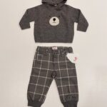 IL GUFO Maglia grigia con cappuccio bambino