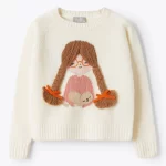 IL GUFO Maglia bambina con trecce