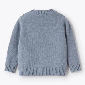 IL GUFO Completo maglia e pantalone a quadri azzurro - immagine 3