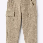 IL GUFO Pantalone cargo a spina di pesce blu bambino