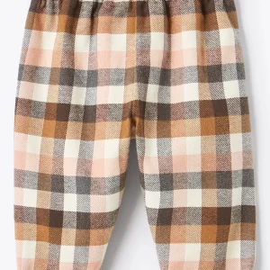 IL GUFO Completo maglia e pantalone a quadri rosa - immagine 3