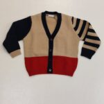 IL GUFO Maglia cardigan blu-beige-rosso