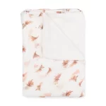 BAMBOOM Coperta Lettino 140x100 - Jersey Print + spugna peluche - Butterfly