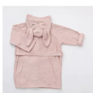 BAMBOOM Accappatoio rosa in spugna di bambù 4-6 anni - immagine 4