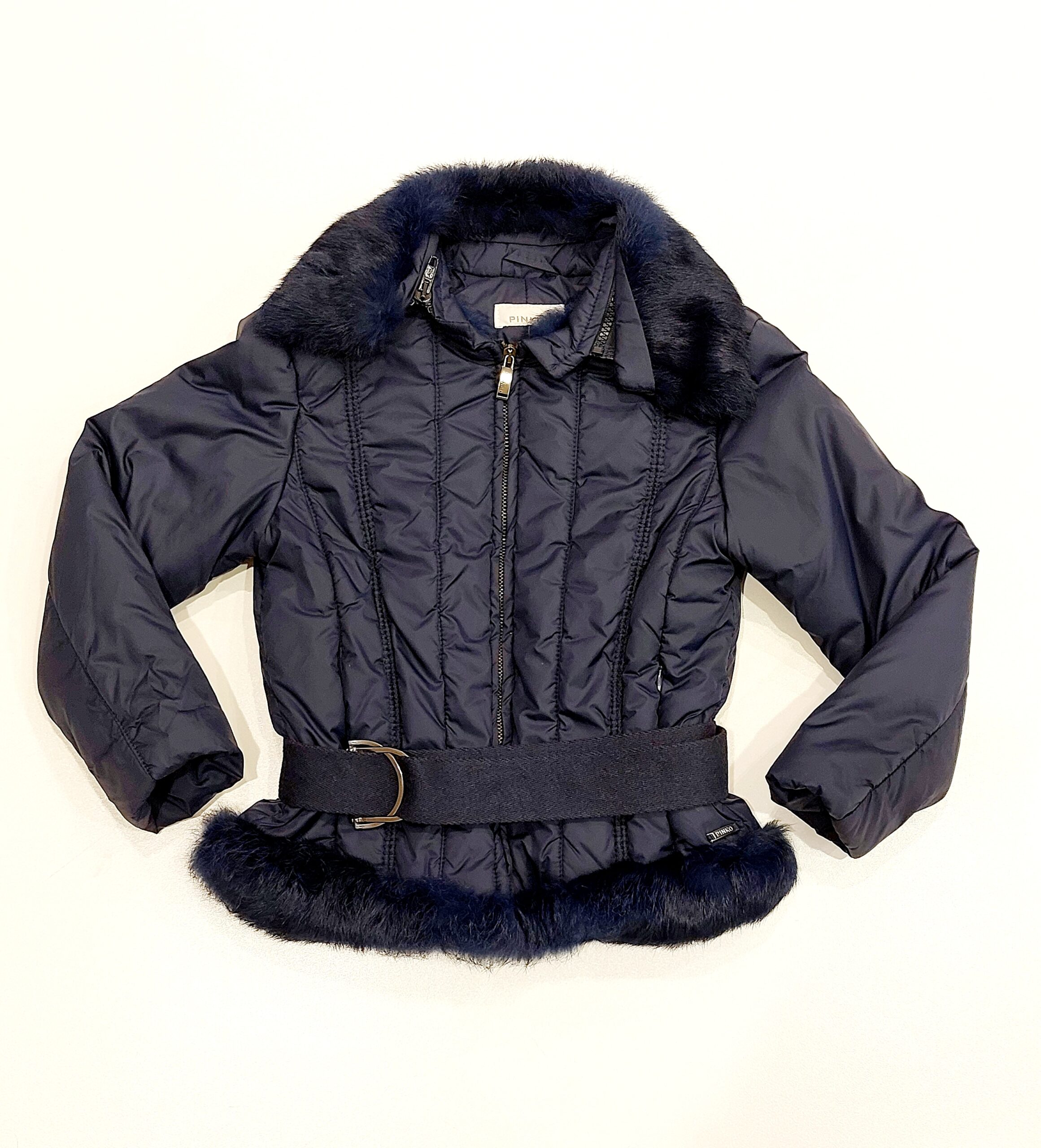 20230103_172729 PINKO Giubbotto blu con cintura - immagine 1