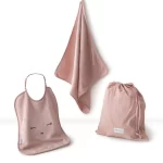 BAMBOOM  Set Asilo in spugna 3 pezzi: asciugamano, bavaglio, sacca