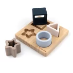 BAMBOOM  Giochino Bamboo & silicone puzzle stella - Blu & Azzurro