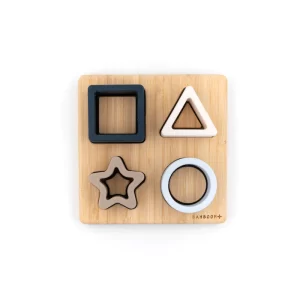 BAMBOOM  Giochino Bamboo & silicone puzzle stella - Blu & Azzurro - immagine 3