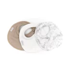 BAMBOOM Set bavette 3 pezzi con stampa cigni