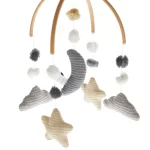 BAMBOOM Giostrina Nuvole, Luna e Stelle grigia