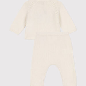 PETIT BATEAU Completo con balena in maglia di lana e cotone neonato - immagine 4