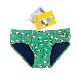 Mc SAINT BARTH Costume slip stampa Snoopy verde