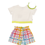 MAGIL Completo t-shirt con pantaloncini a quadri multicolor