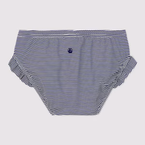 PETIT BATEAU Costume coulotte a righe blu - immagine 4