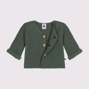 PETIT BATEAU Giacchino tricot verde - immagine 3
