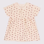 PETIT BATEAU Vestito felpa stampa cuoricini