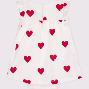 PETIT BATEAU Abito body stampa cuori - immagine 5
