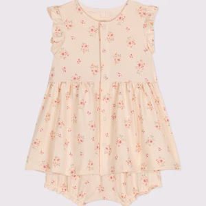 PETIT BATEAU Abito con coulotte stampa fiorellini - immagine 3