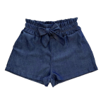 MAGIL Pantaloncini in tessuto chambray blu