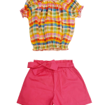 NANAN Completo quadri fuxia