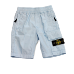 STONE ISLAND Bermuda azzurro con tasconi bambino