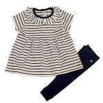 PETIT BATEAU Completo abito e leggings bambina